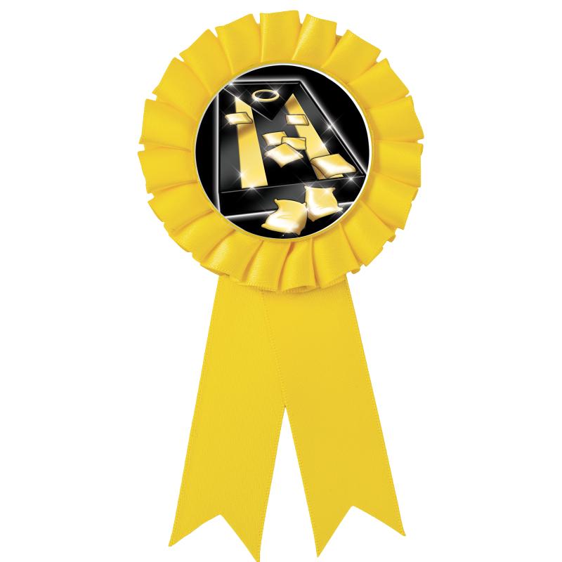 YELLOW MYLAR ROSETTES