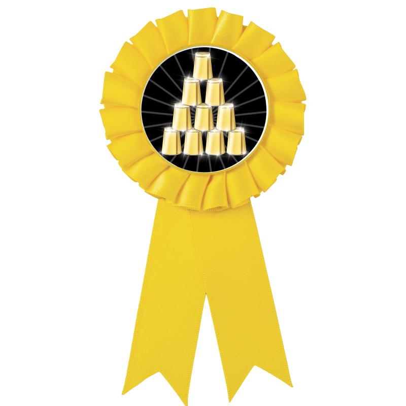 YELLOW MYLAR ROSETTES