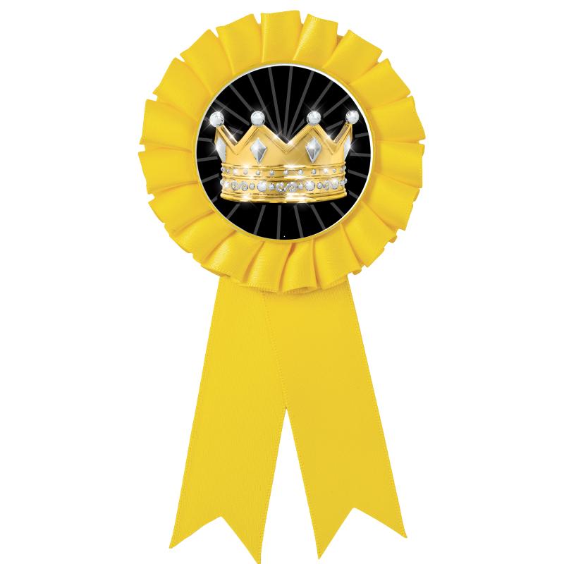 YELLOW MYLAR ROSETTES