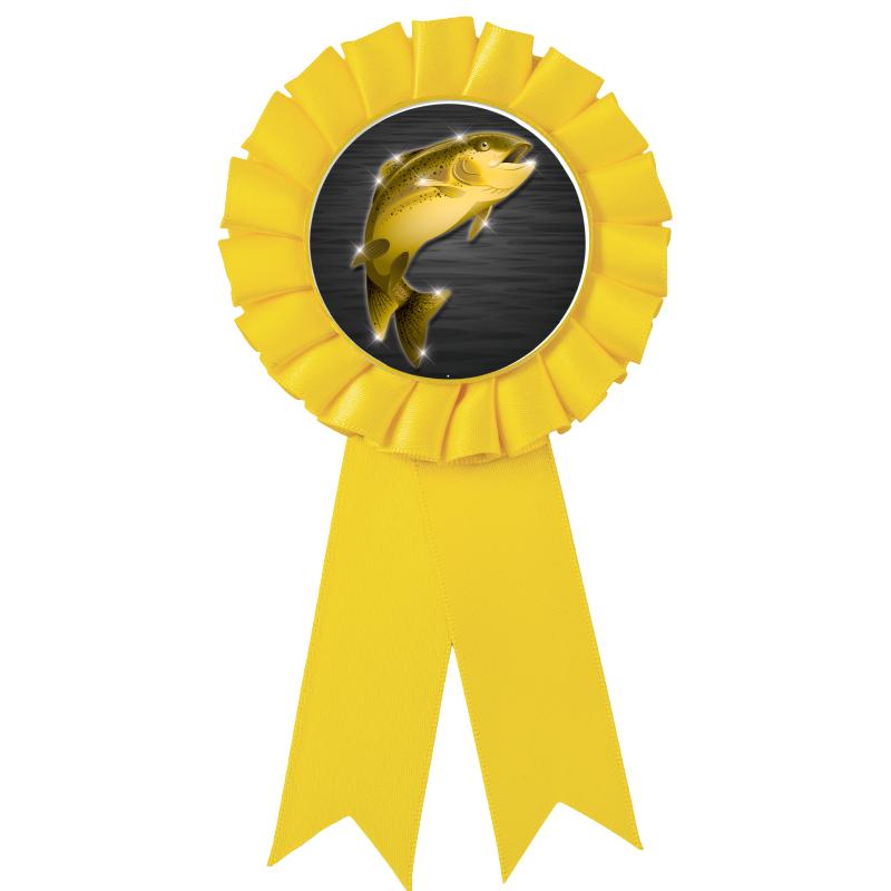 YELLOW MYLAR ROSETTES