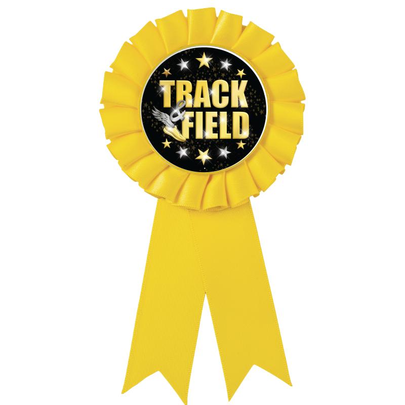 YELLOW MYLAR ROSETTES