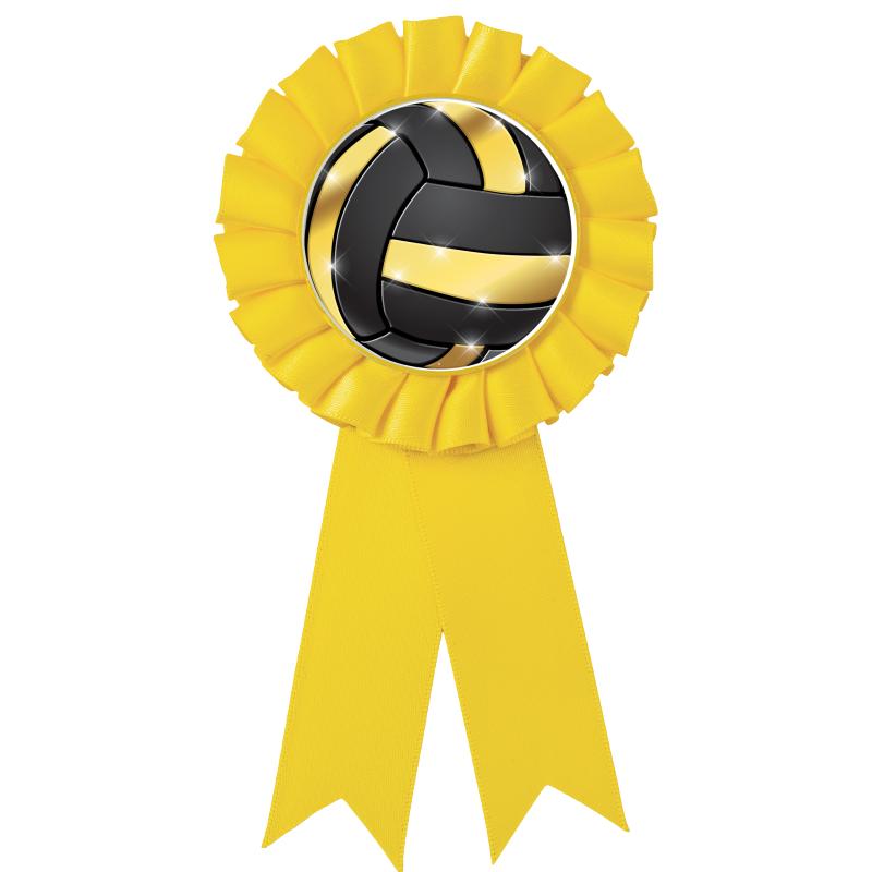 YELLOW MYLAR ROSETTES