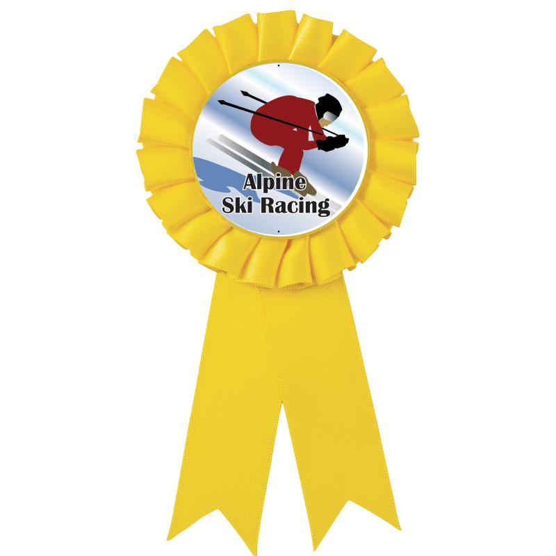 YELLOW MYLAR ROSETTES