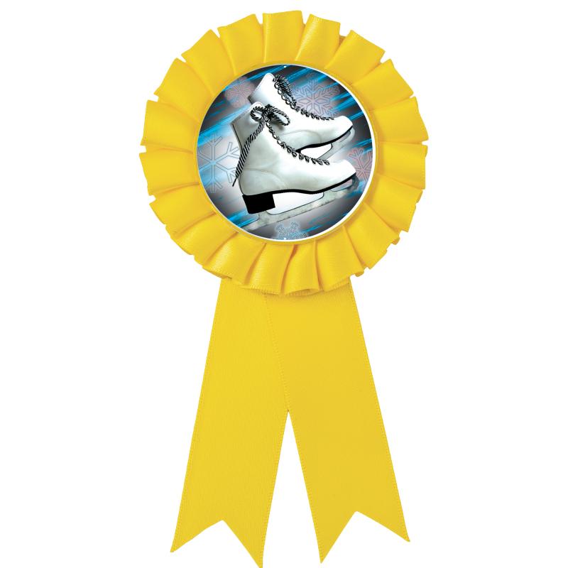 YELLOW MYLAR ROSETTES