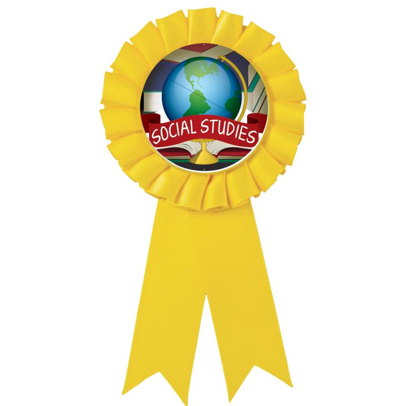 YELLOW MYLAR ROSETTES