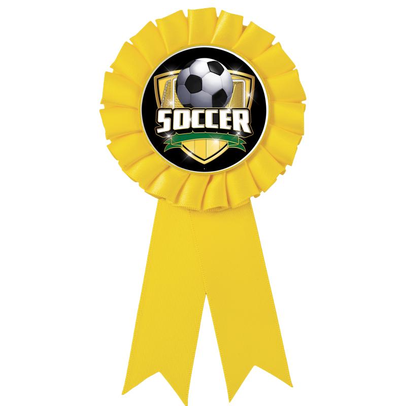 YELLOW MYLAR ROSETTES