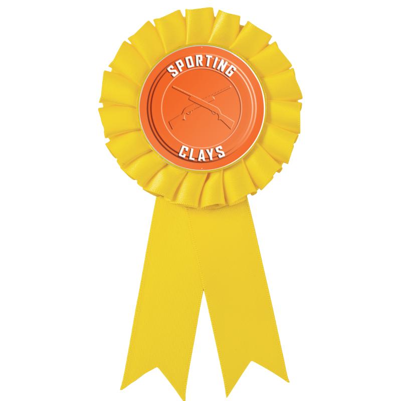 YELLOW MYLAR ROSETTES