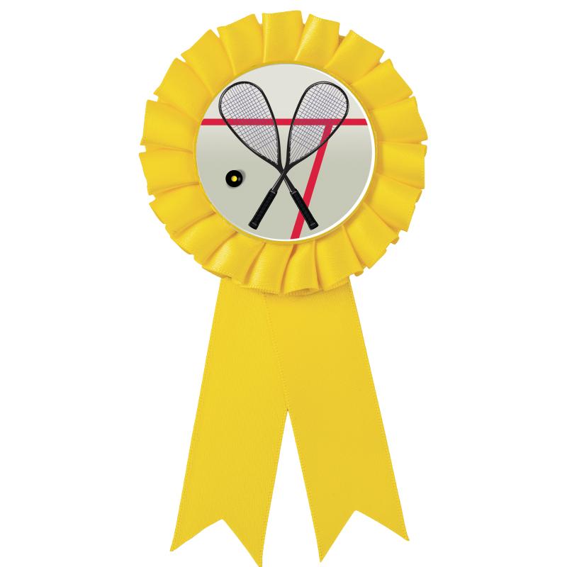 YELLOW MYLAR ROSETTES