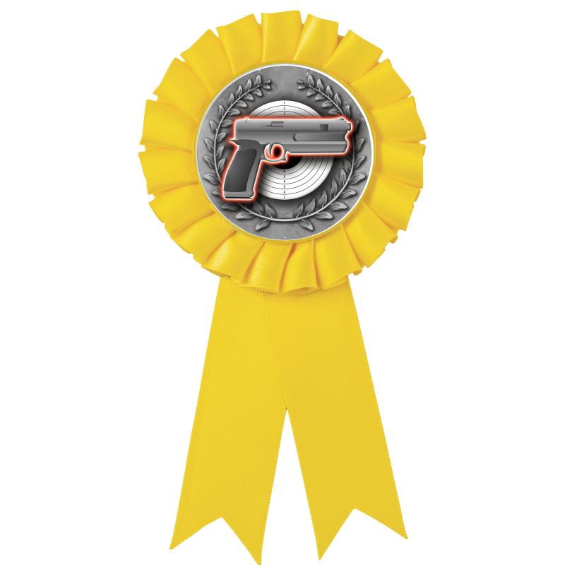 YELLOW MYLAR ROSETTES