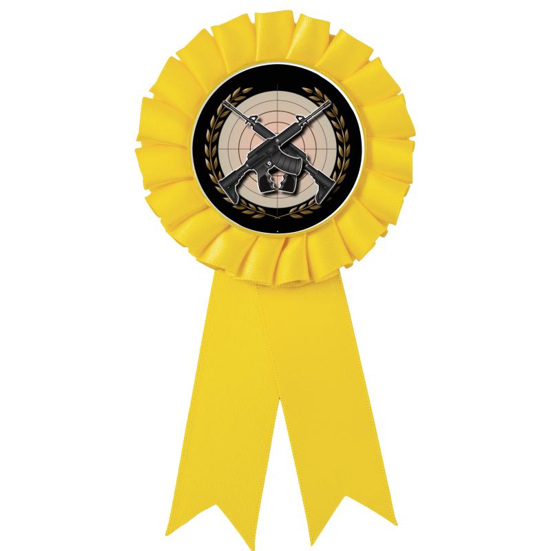 YELLOW MYLAR ROSETTES