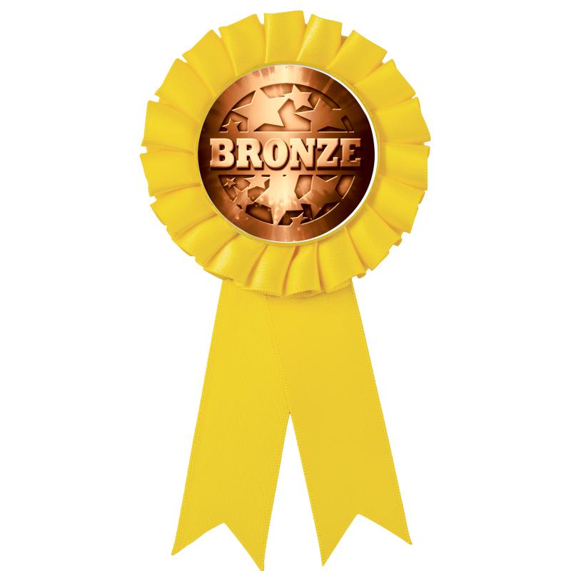 YELLOW MYLAR ROSETTES