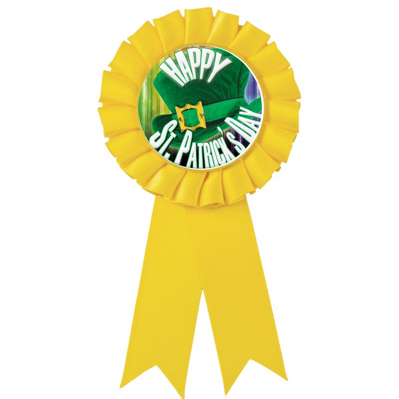 YELLOW MYLAR ROSETTES