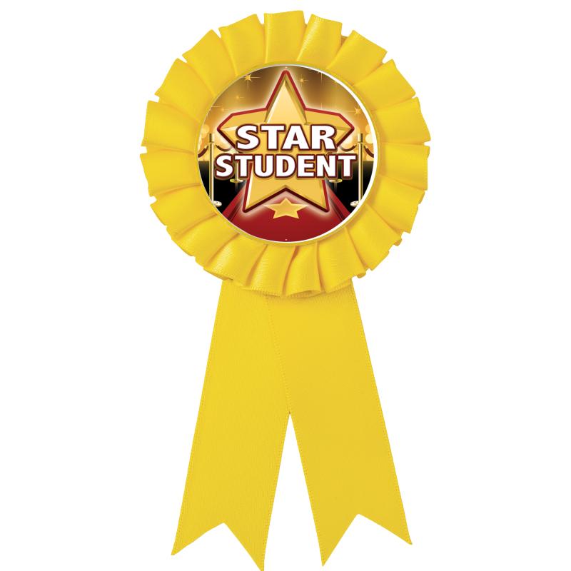YELLOW MYLAR ROSETTES