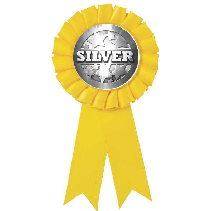 YELLOW MYLAR ROSETTES