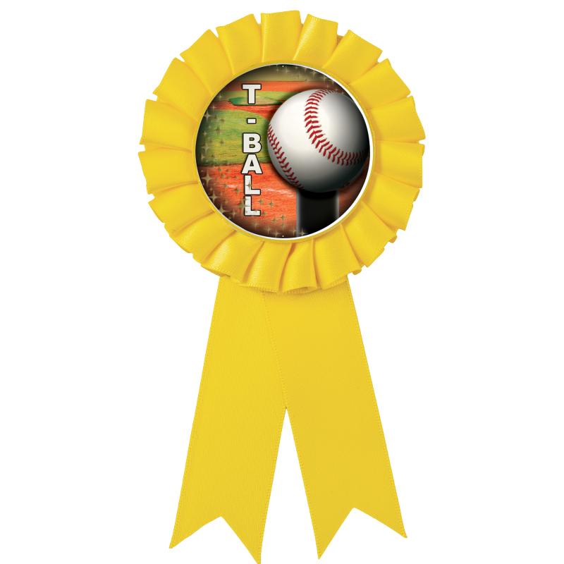 YELLOW MYLAR ROSETTES