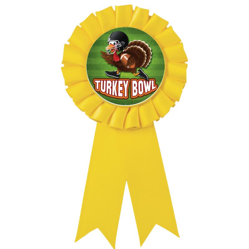 YELLOW MYLAR ROSETTES