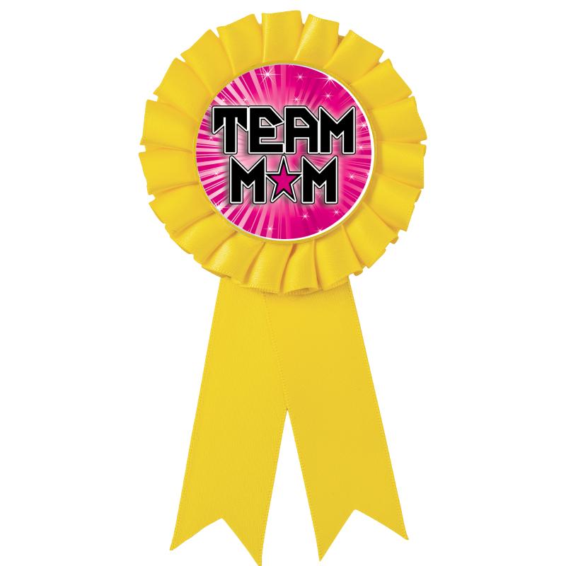 YELLOW MYLAR ROSETTES