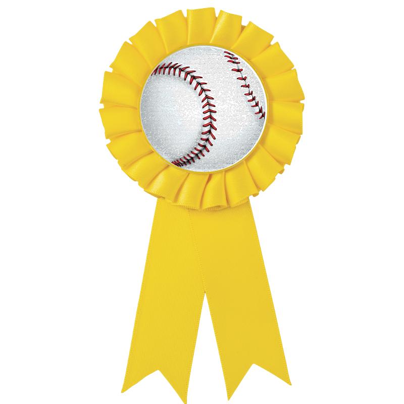 YELLOW MYLAR ROSETTES