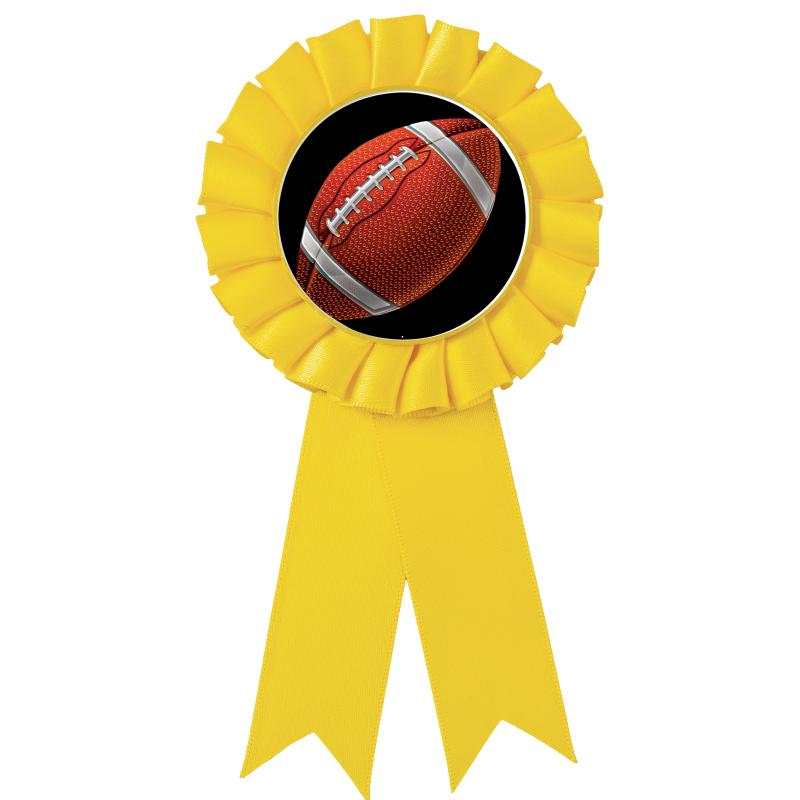 YELLOW MYLAR ROSETTES