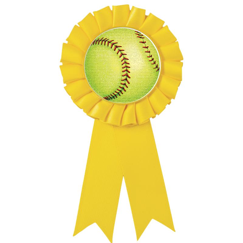 YELLOW MYLAR ROSETTES