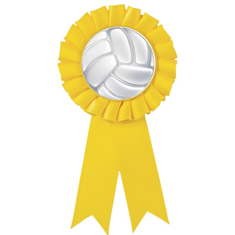 YELLOW MYLAR ROSETTES