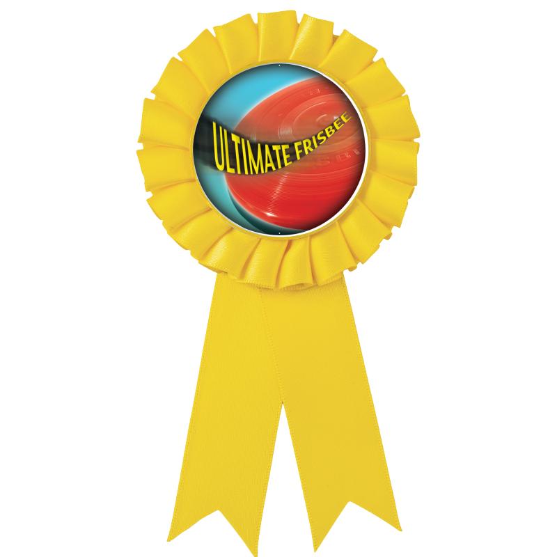 YELLOW MYLAR ROSETTES