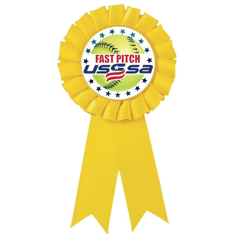 YELLOW MYLAR ROSETTES