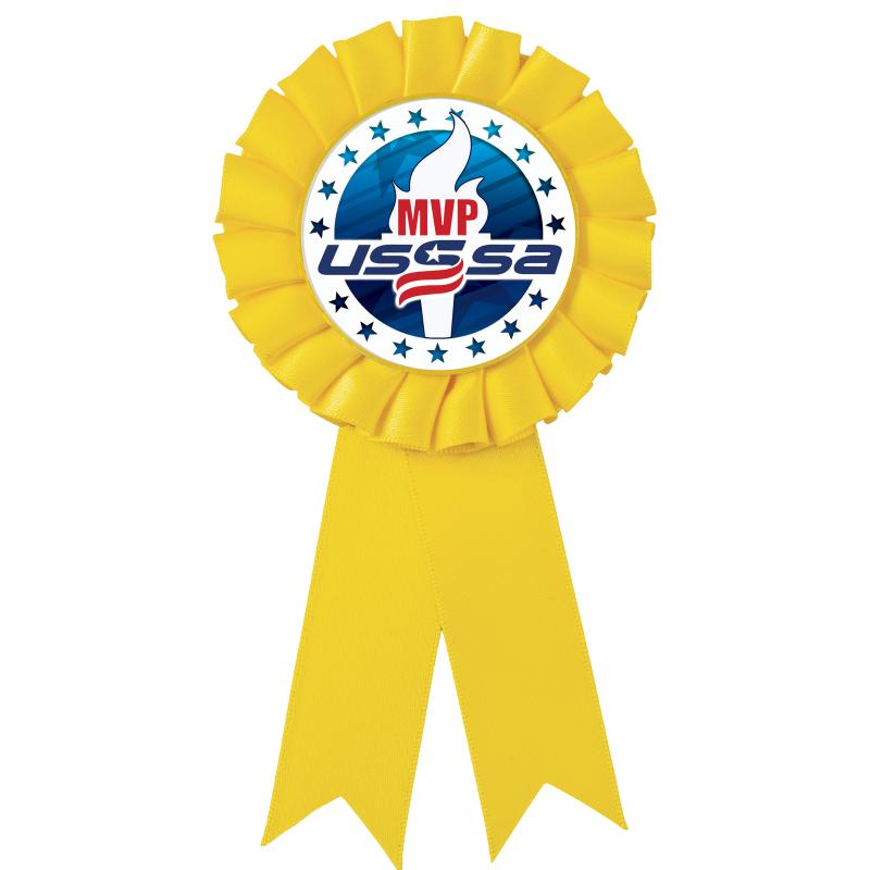 YELLOW MYLAR ROSETTES