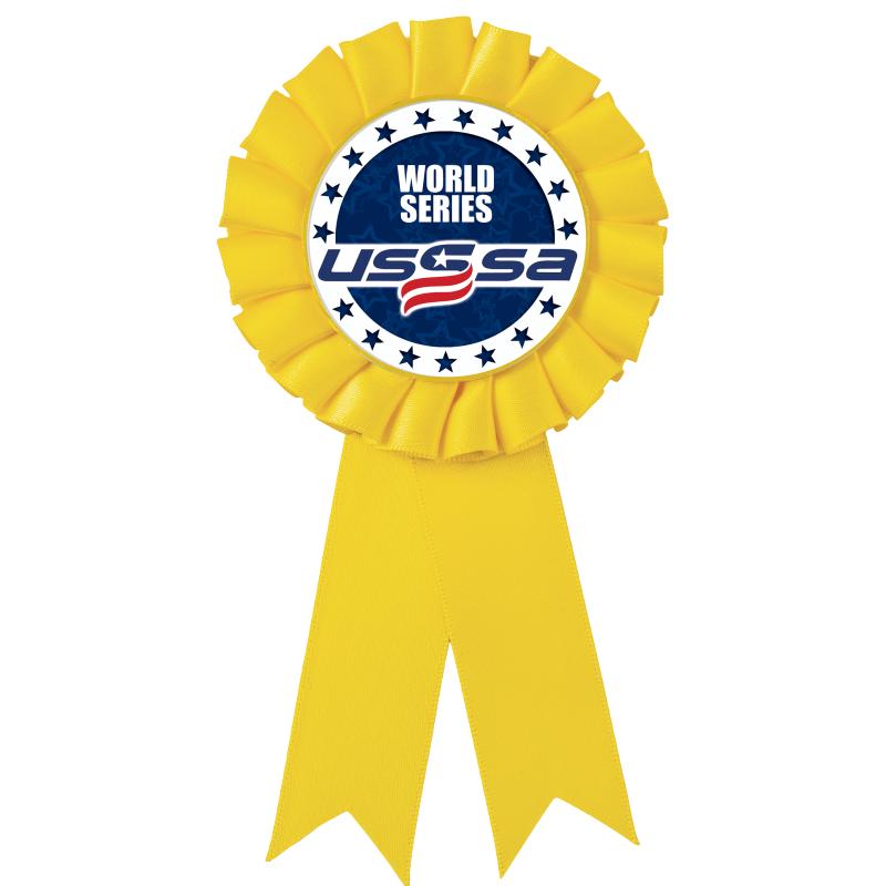 YELLOW MYLAR ROSETTES