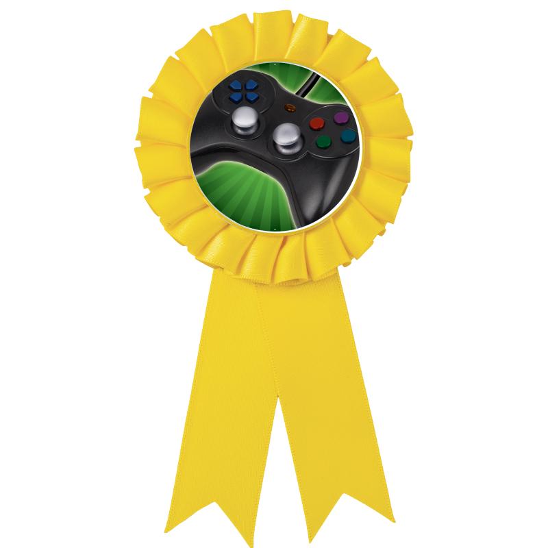 YELLOW MYLAR ROSETTES