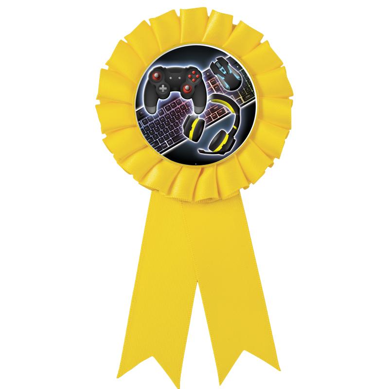 YELLOW MYLAR ROSETTES