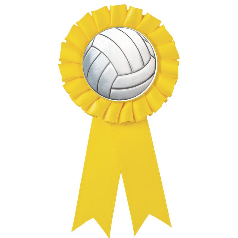 YELLOW MYLAR ROSETTES