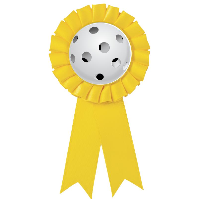 YELLOW MYLAR ROSETTES