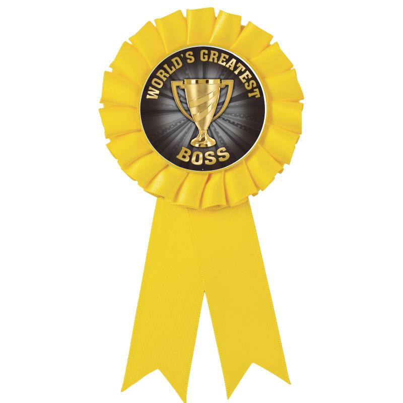 YELLOW MYLAR ROSETTES