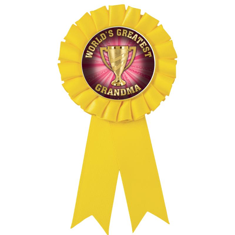 YELLOW MYLAR ROSETTES