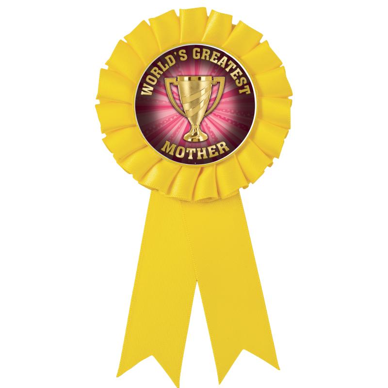 YELLOW MYLAR ROSETTES