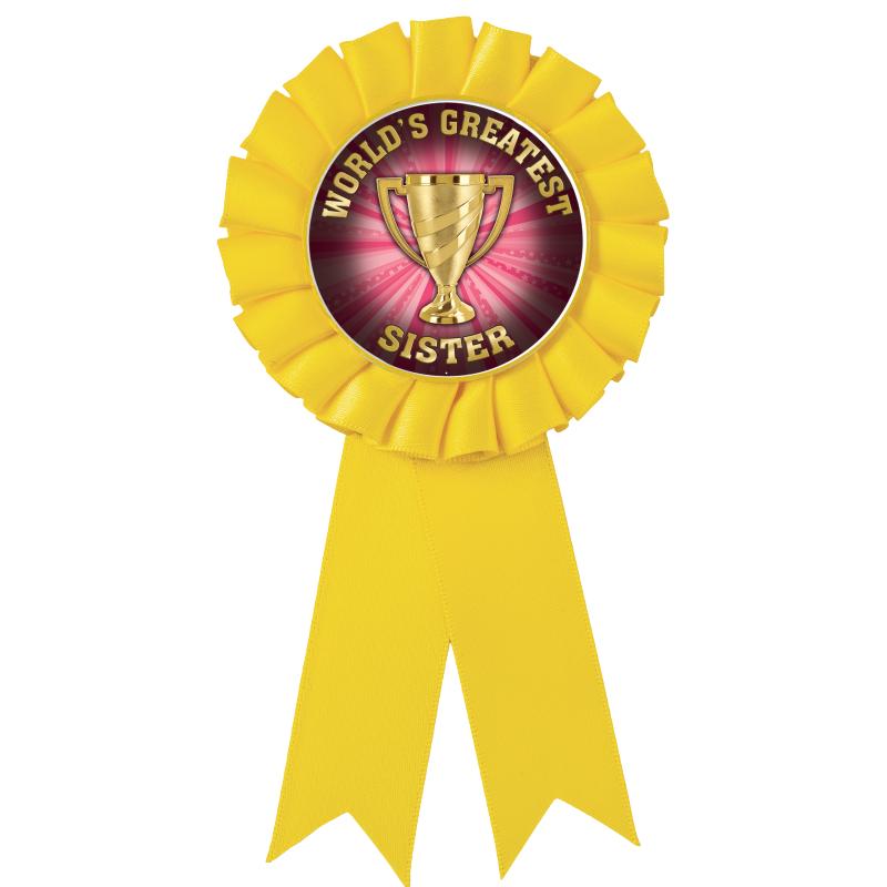 YELLOW MYLAR ROSETTES