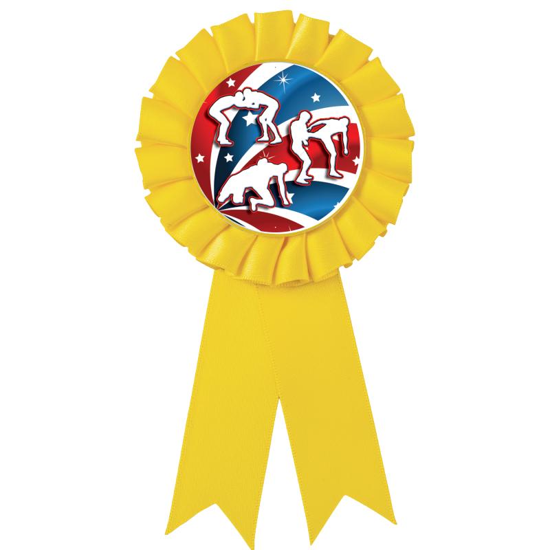 YELLOW MYLAR ROSETTES