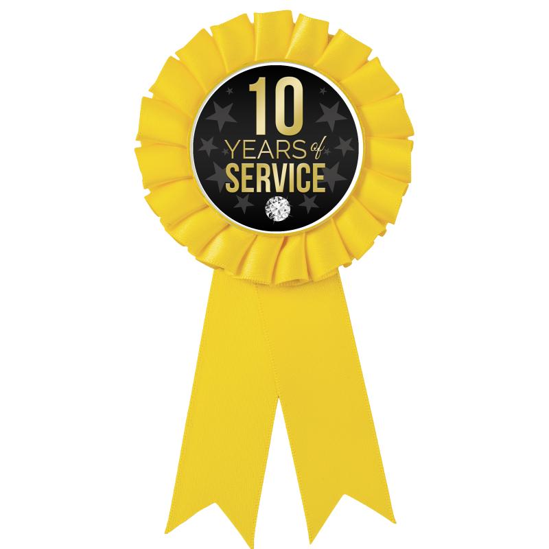 YELLOW MYLAR ROSETTES