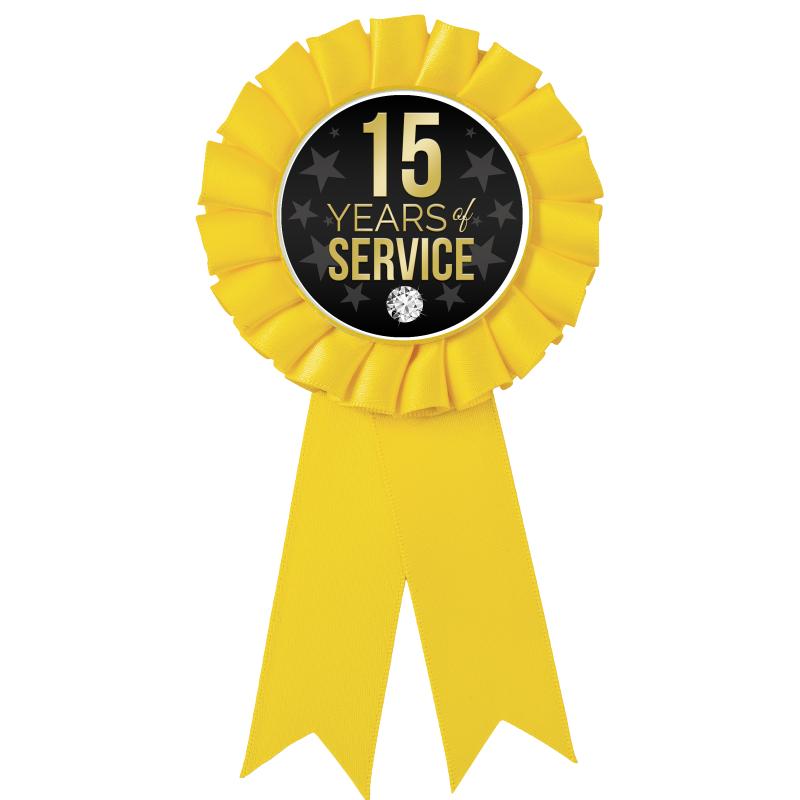 YELLOW MYLAR ROSETTES