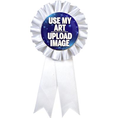 WHITE ROSETTE INSERT RIBBON