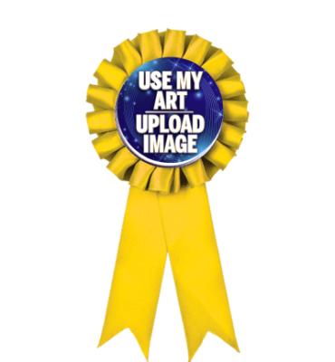 Yellow Rosette Ribbon