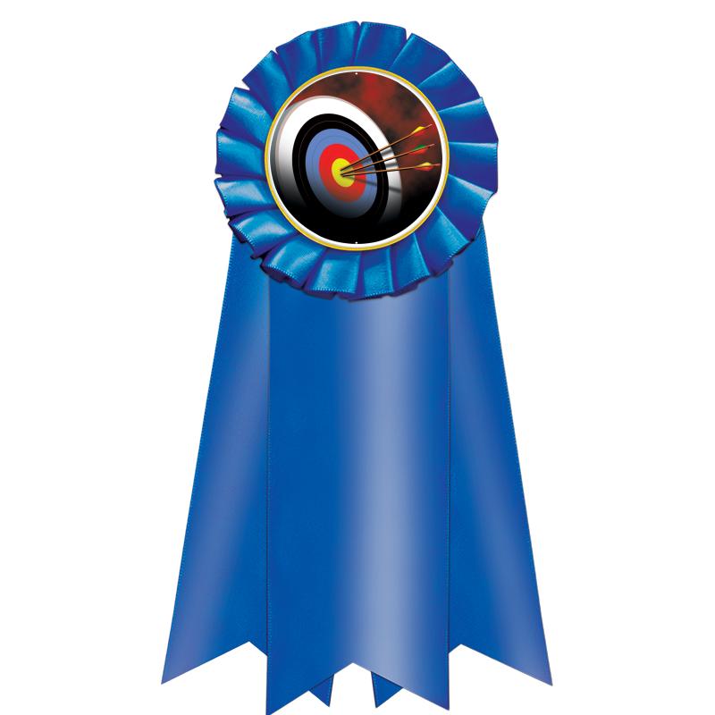 7" JUMBO BLUE MYLAR ROSETTE