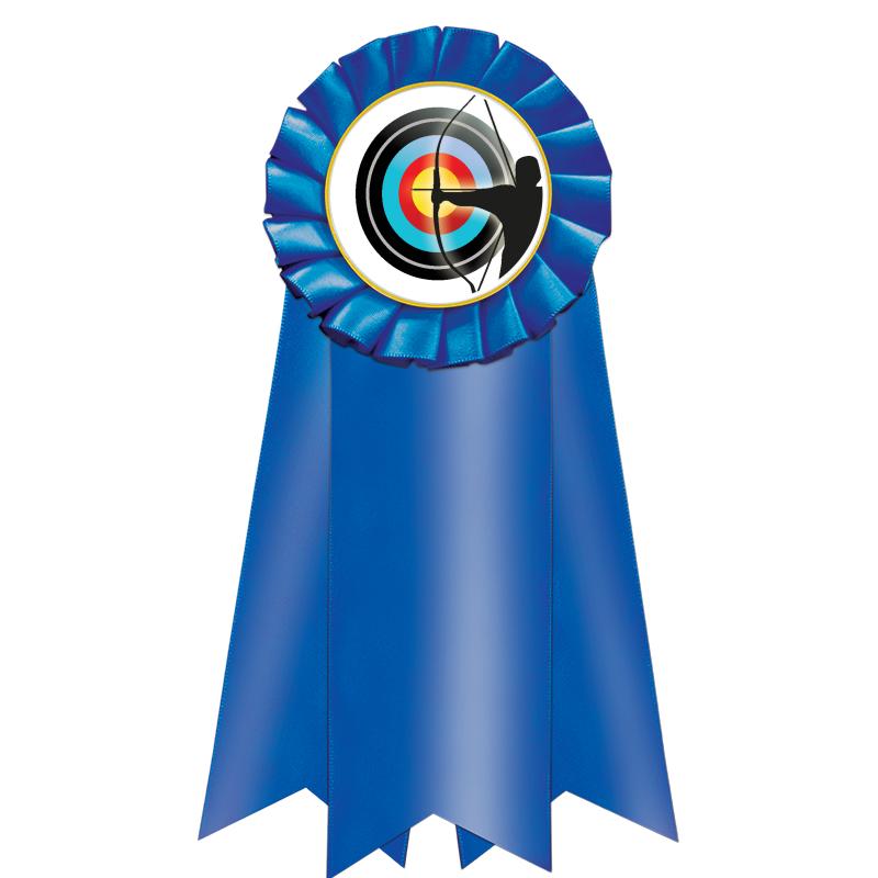 7" JUMBO BLUE MYLAR ROSETTE