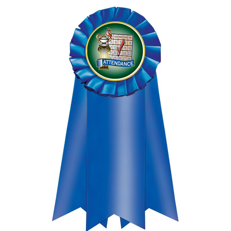 7" JUMBO BLUE MYLAR ROSETTE