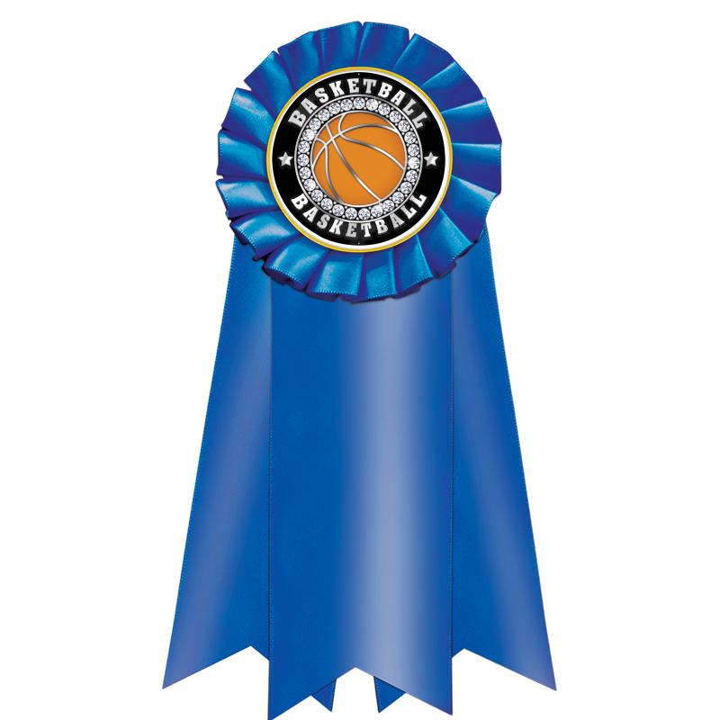 7" JUMBO BLUE MYLAR ROSETTE