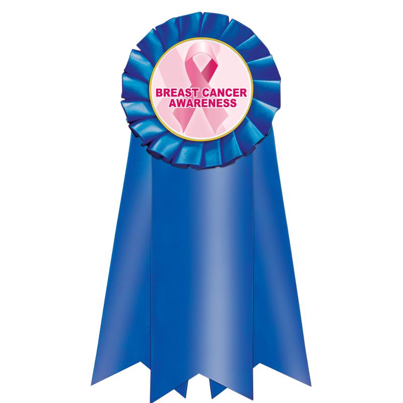 7" JUMBO BLUE MYLAR ROSETTE