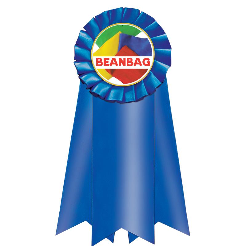 7" JUMBO BLUE MYLAR ROSETTE