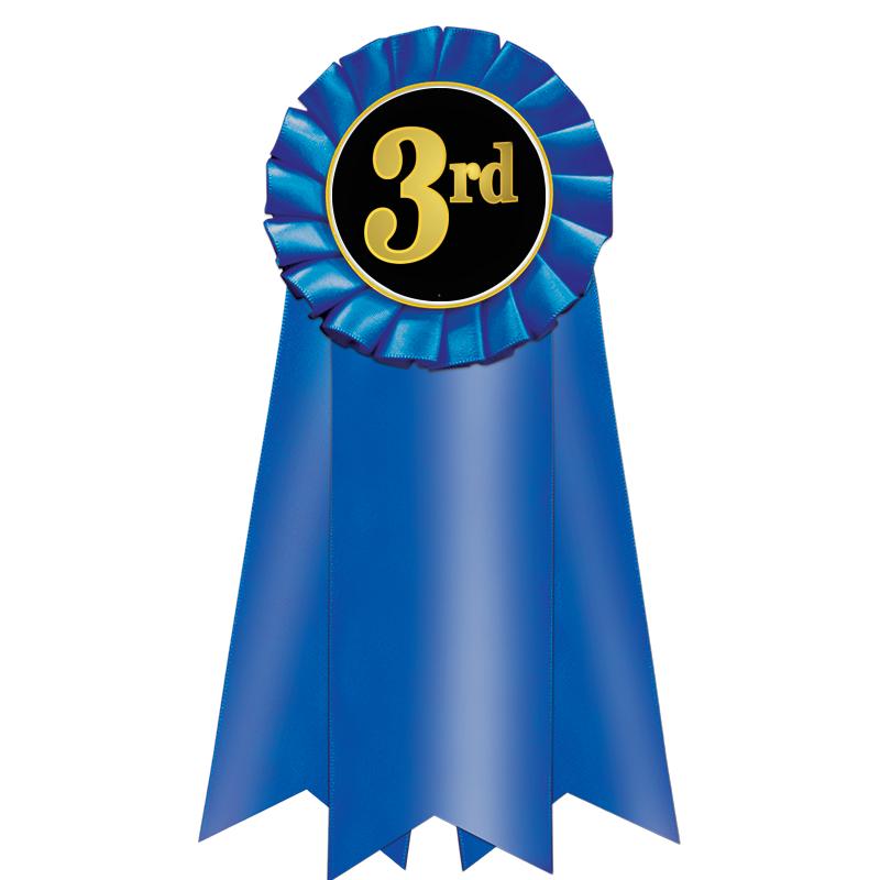 7" JUMBO BLUE MYLAR ROSETTE