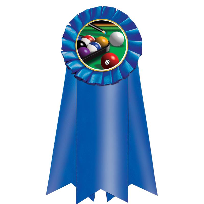 7" JUMBO BLUE MYLAR ROSETTE